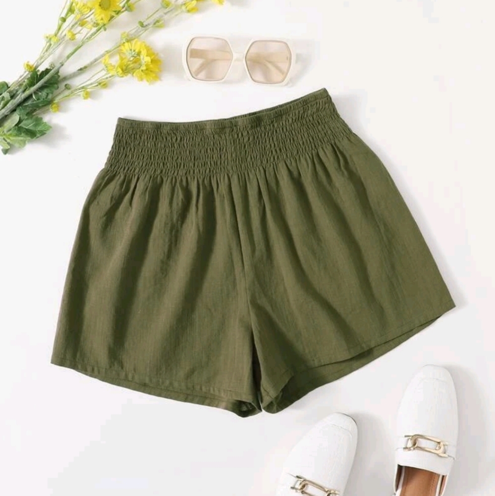Shein 4x shirred waist shorts